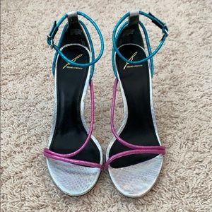 Brian Atwood,  Labrea Metallic Sandals, 10!!